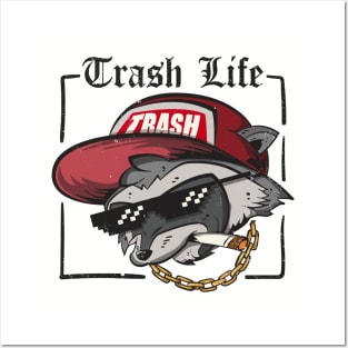 Trash Life Raccoon Ver 2 Posters and Art
